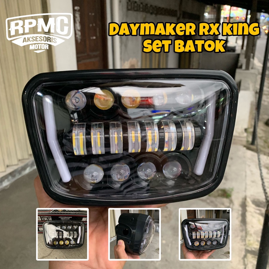 Jual LAMPU DAYMAKER KOTAK SET BATOK 16 MATA LED RX KING GL 100 WIN GL