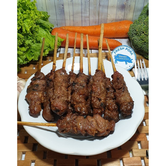 

Sate Babi 10Pcs - Yummy Pork Satay 10Pcs Tx0195