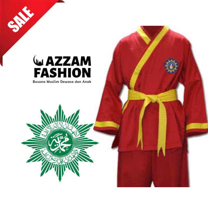 Seragam Tapak Suci Bahan Nagata Drill Lengkap (Baju, Celana, Sabuk, dan Lengkap dengan Badge)