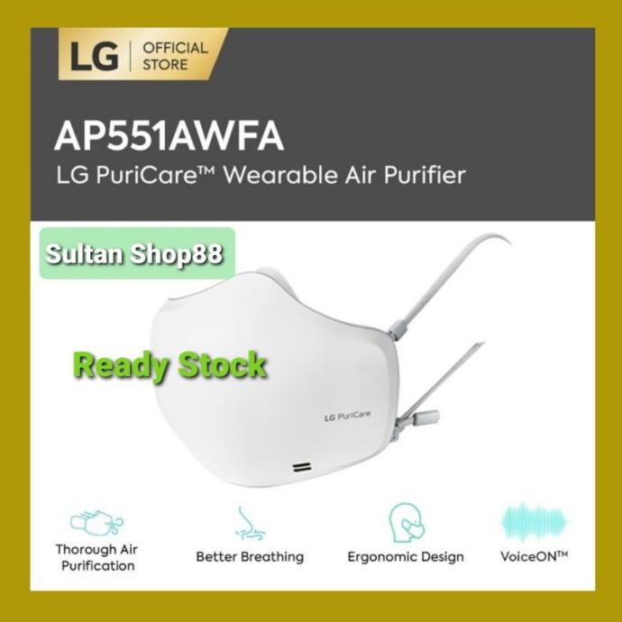 LG Masker Wearable Air Puricare / Masker Electrik LG Puricare Purifier t-sultan-shop88 Ayo Beli