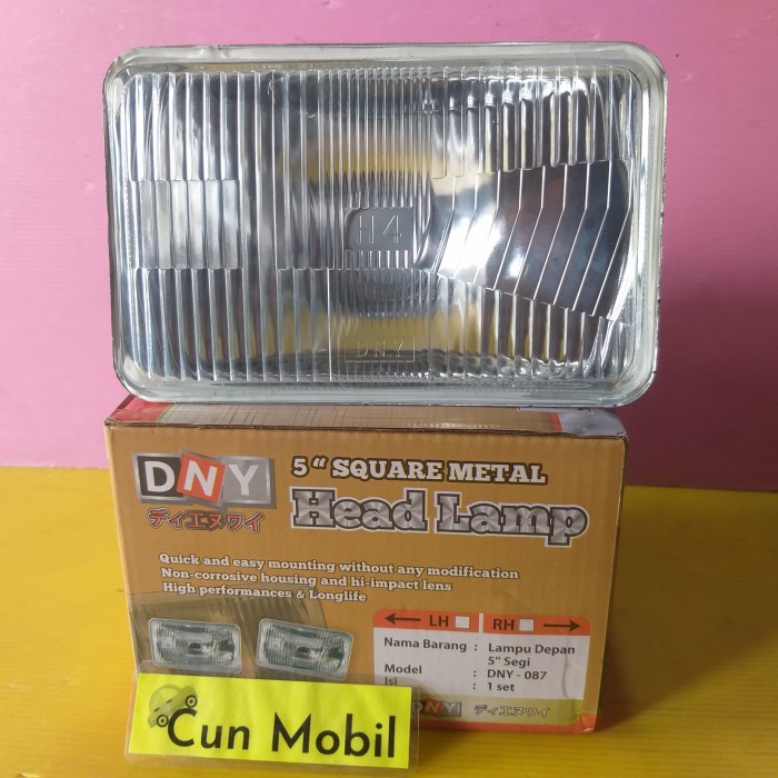 Head lamp lampu besar kotak kecil 5,3/4" Isuzu ELF, DLL Merk DNY