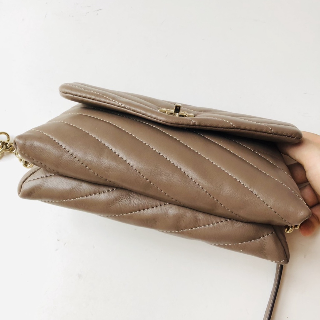 [Instant/Same Day]TB Original 318093 Kira Chevron Chain Bag Sheepskin Crossbody Bag Shoulder Bag