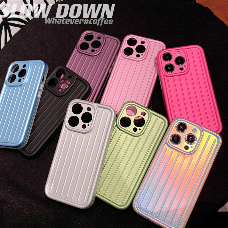 IPHONE Casing Edge Warna-Warni Kompatibel Dengan Iphone11 12 13 14 Pro Max 14Plus All Inclusive IMD Soft Casing