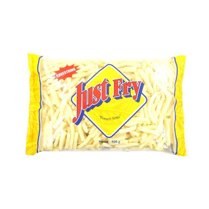 

FRENCH FRIES JUST FRY SHOESTRING FROZEN KENTANG GORENG BEKU 900GR - SHOESTRING