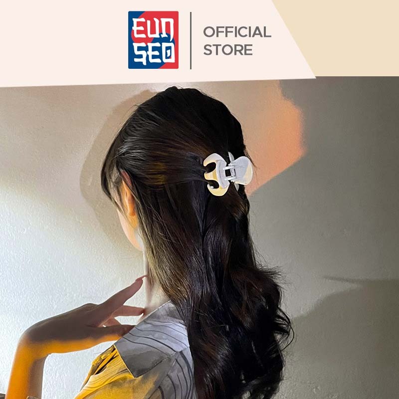 EUNSEO Jepit Rambut 6cm Model Bangkok Jumbo Cakar 5 Jepitan Rambut Pumpkin Interlock Hair Claw Clips Fashion Korea