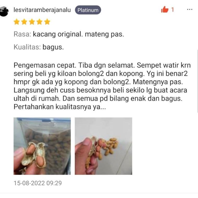 

Seller Kacang Kulit Sangrai Super 1kg 03