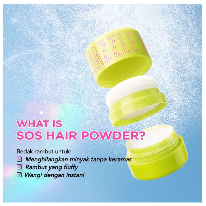 DAZZLE ME SOS Hair Powder | dry shampoo rambut lepek