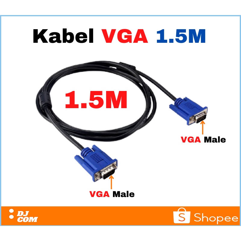 Kabel VGA Male To VGA Male 1.5 Meter