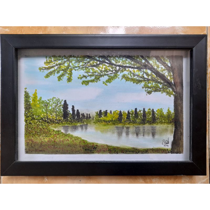 

Lukisan oil pastel The Sunny Painting