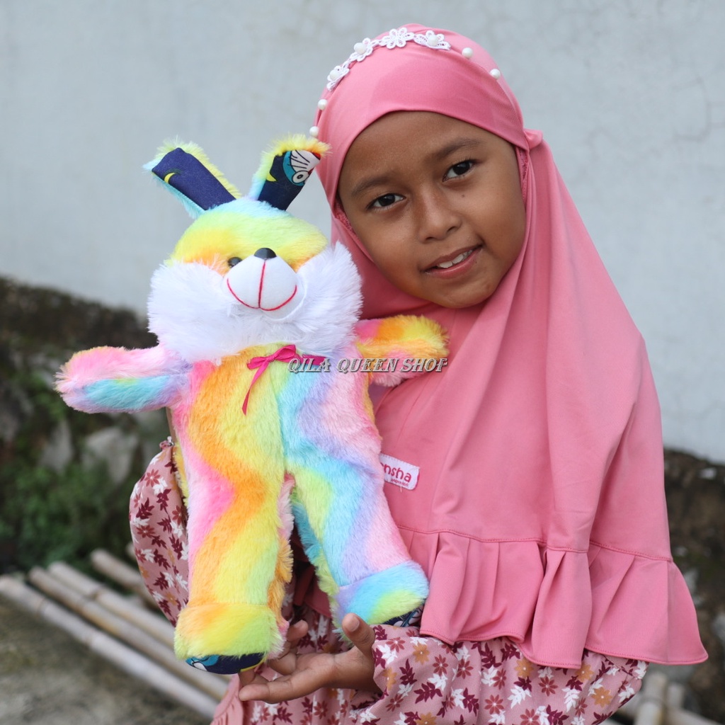 BONEKA KELINCI PELANGI S OB TERLARIS MURAH BISA COD