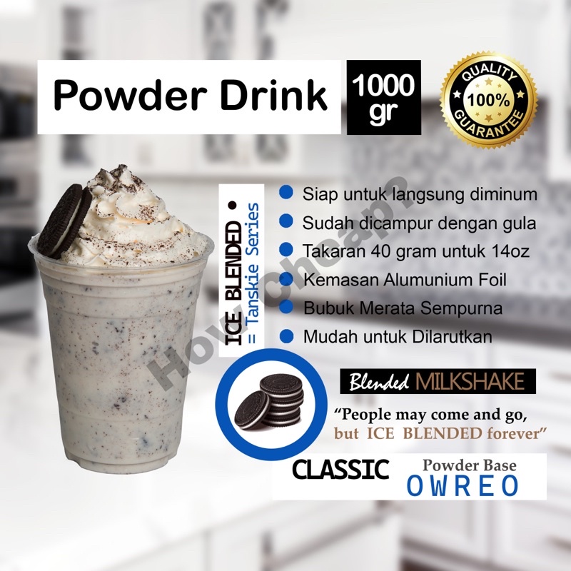 Bubuk Minuman Cookies and Cream Owreo 1kg [Ready to Drink] #005