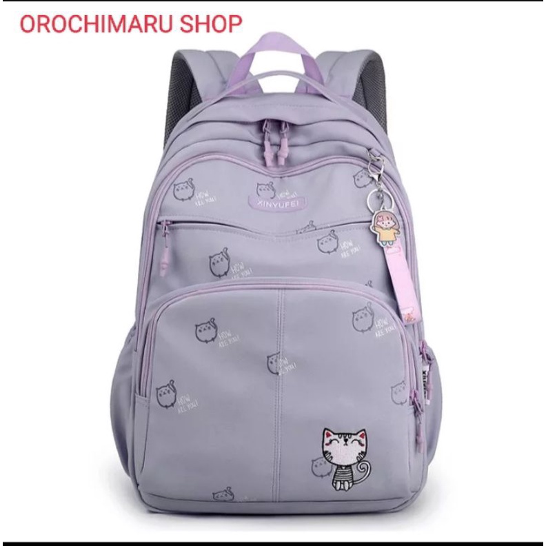 OROCHIMARU SHOP {{BISA COD}}TAS RANSEL ANAK SEKOLAH SD SMP SMA PEREMPUAN CATS MAKE ME HAPPY