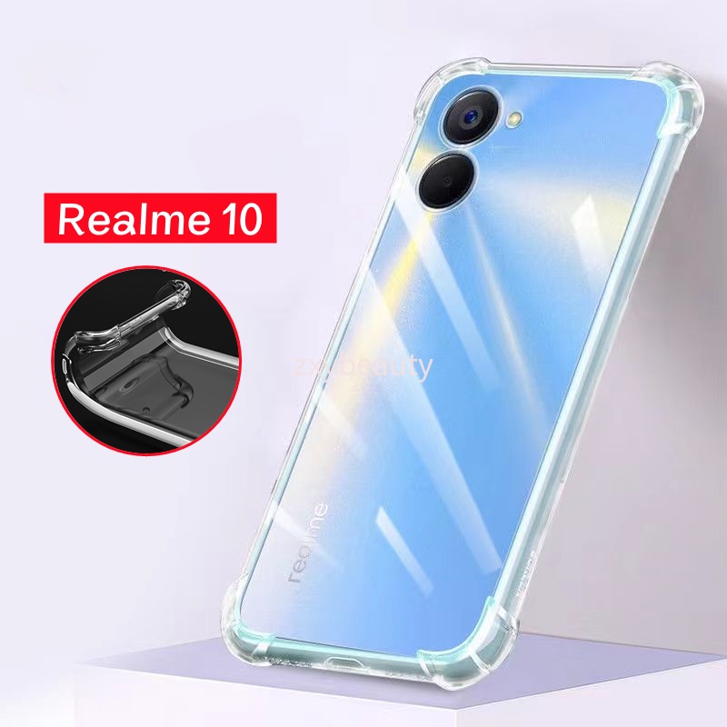 Soft Case Silikon Realme 10 4G Realme 10 Pro Realme 10 Pro Plus Bening Transparant Airbag Anti Crack Tebal