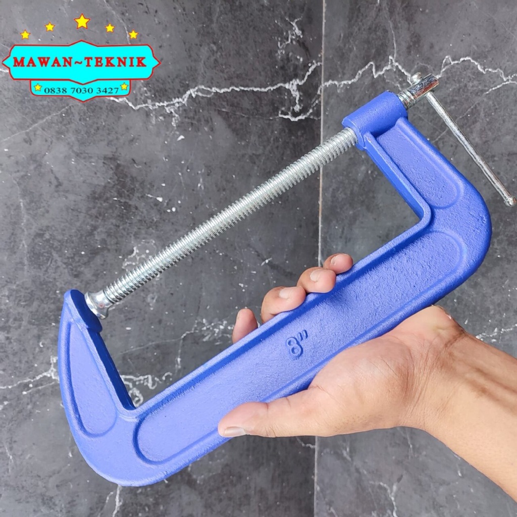 

alat penjepit kayu Model C 8 inch biru