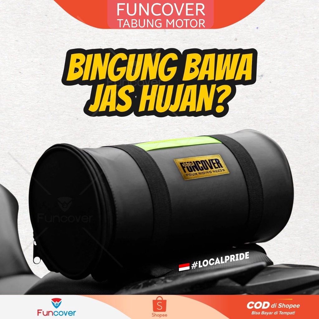 Tabung Motor Tas Jas Hujan Jok Bracket/Behel untuk Motor Tube-bag by FUNCOVER