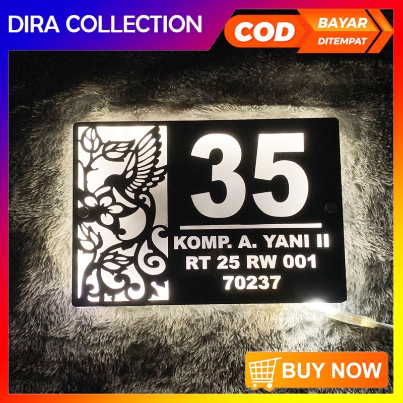 DiRa_Collection25 | ALAMAT RUMAH AKRILIK | ALAMAT RUMAH | ALAMAT RUMAH LAMPU