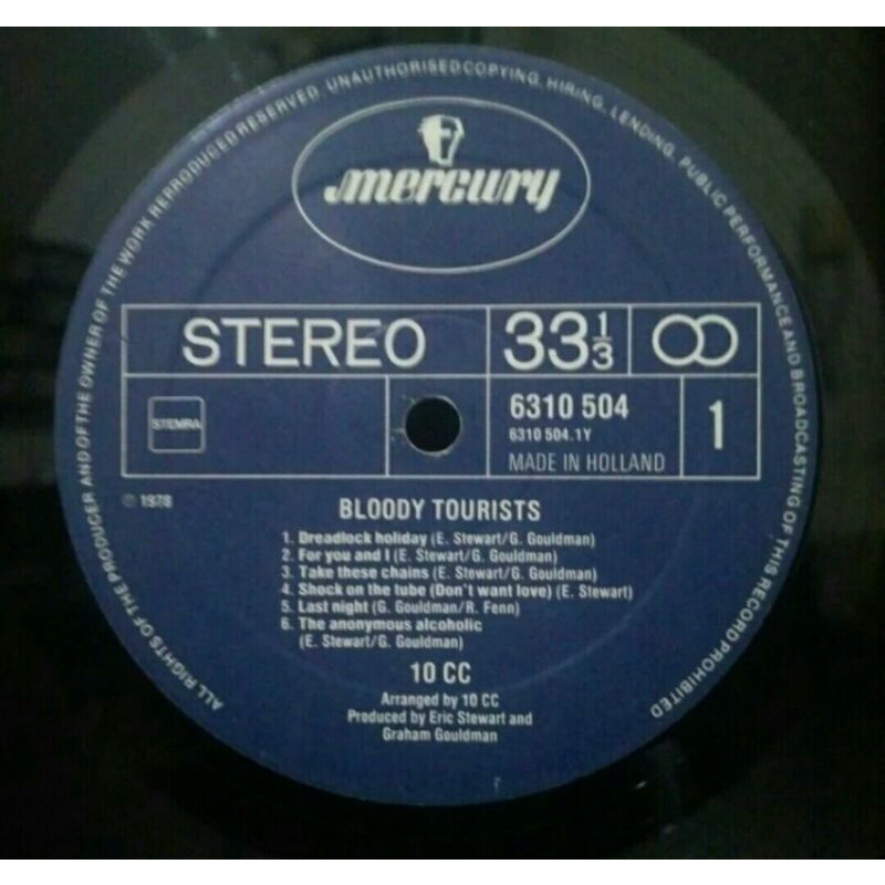Vinyl Piringan Hitam 12&quot; Bloody Tourists