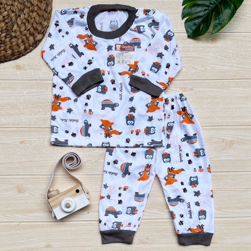 Piyama Bayi DADIDU OWL SERIES Baju Bayi Setelan Kaos Oblong Anak Usia 0-18 Bulan DADIDU Faw Babyshop