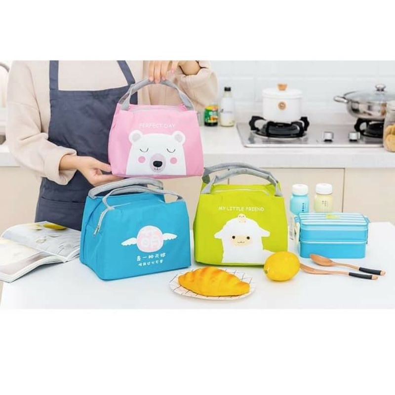 Tas Bekal Lunch Box Anak Tahan Panas Praktis + Motif
