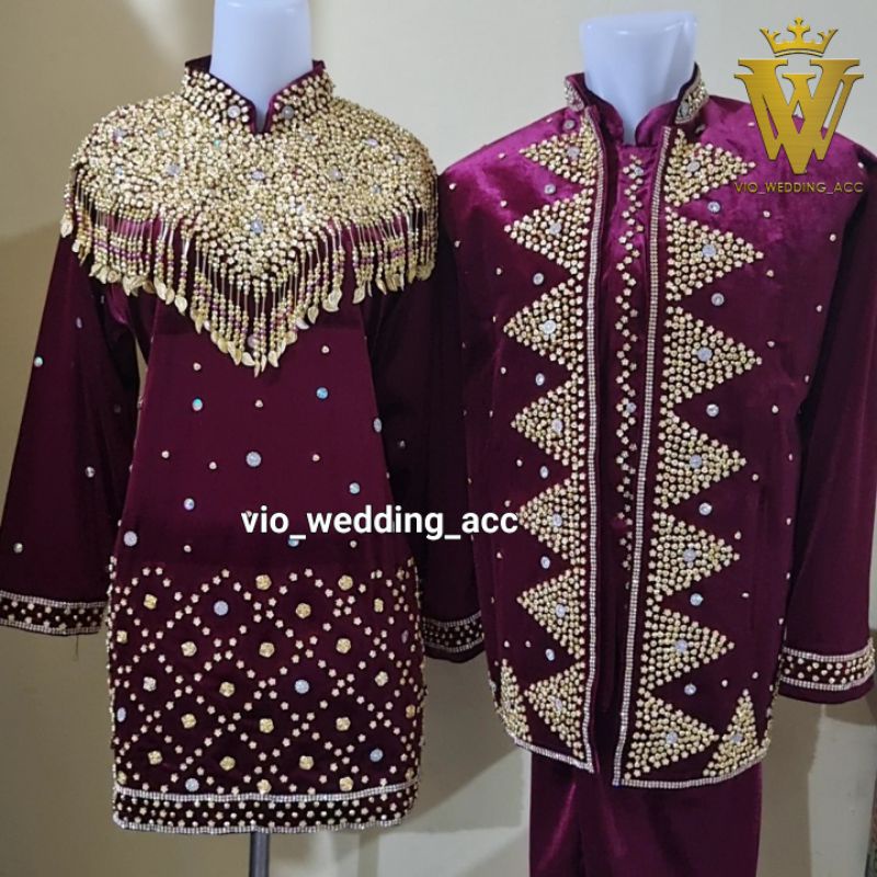 Baju pengantin Rumbai Penuh