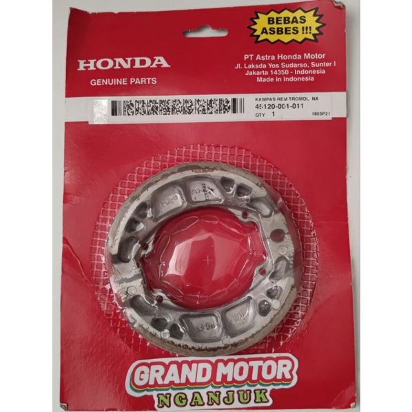 Kampas Rem Tromol Grand Supra X Fit Lama 100% Original Legenda Depan Belakang C70 C700 C800 Astrea 8