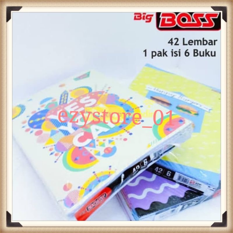 

Buku tulis BIG BOSS 42lembar 1pack 6buku