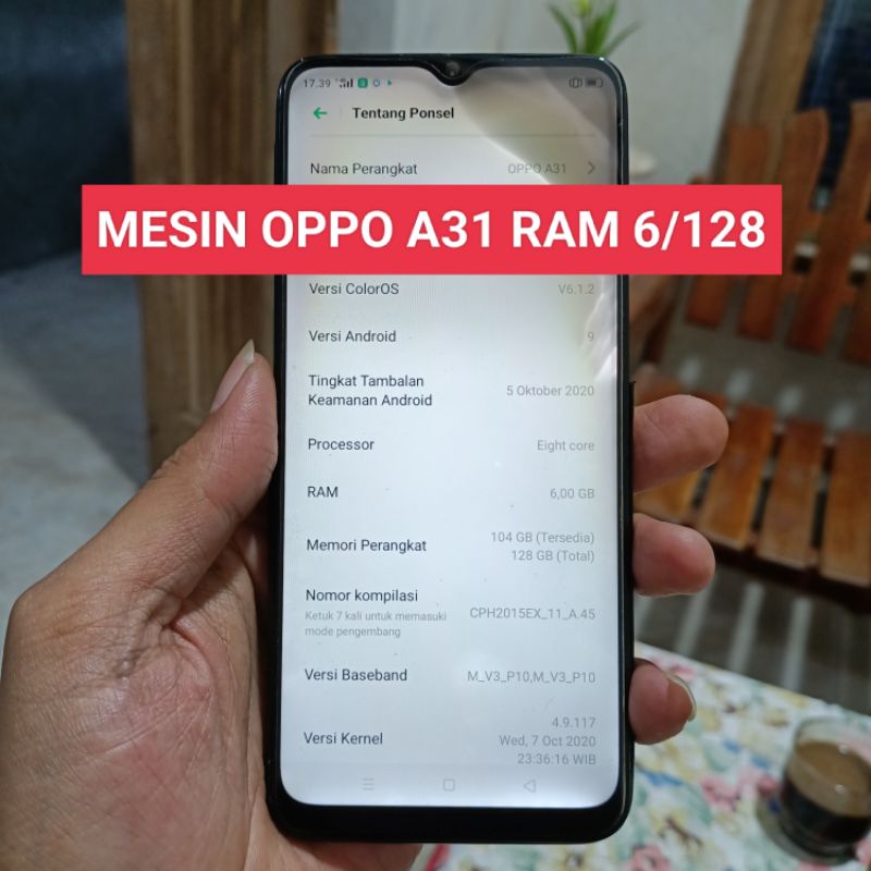 Mesin oppo a31 ram 6/128 normal 100% bergaransi
