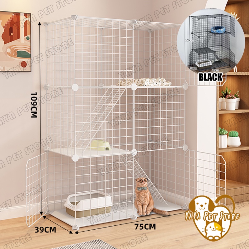 Set Kandang Kucing Kandang Anjing Pagar Kucing Anjing Pet Cage Pagar Besi DIY