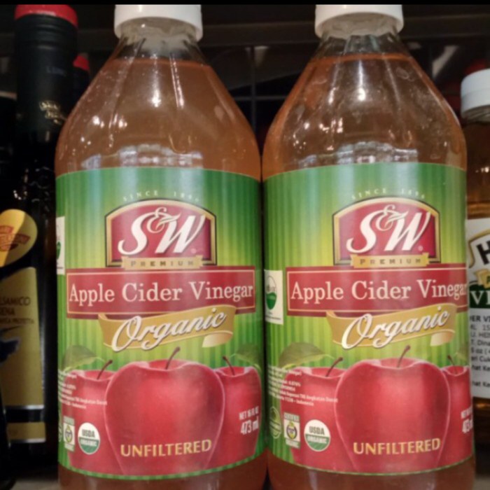 

s&w apple cider vinegar organic 473ml cuka