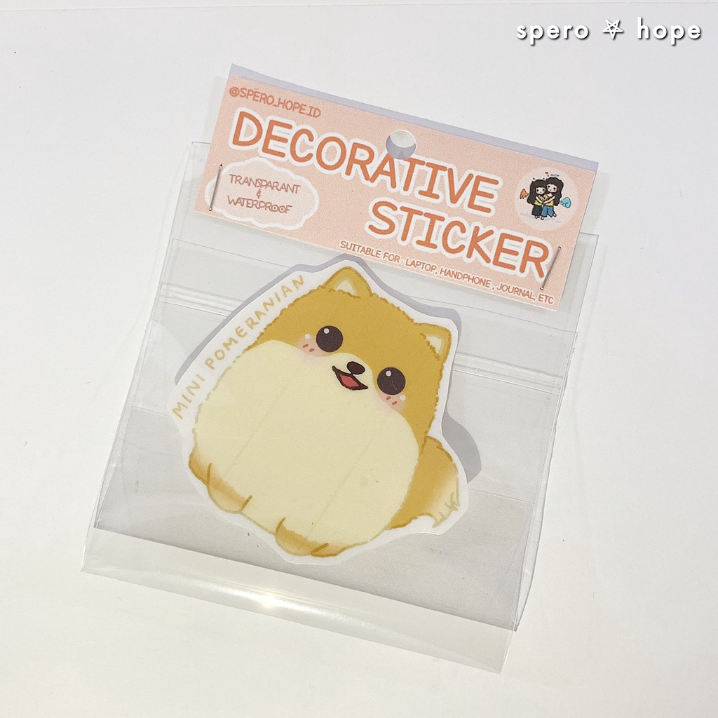 

SPEROHOPE - #DOGGY Cute Aesthetic Sticker Laptop Transparant Sticker Doggy DIY Diary Sticker Jurnal BUJO Planner Deco Stiker Hias Stiker Laptop