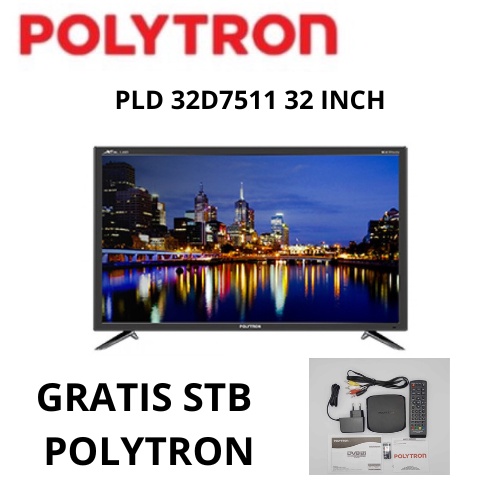 GRATIS SET TOP BOX STB POLYTRON LED TV Polytron PLD 32D7511 / PLD 32D15550 / PLD 32D9505 32 inch