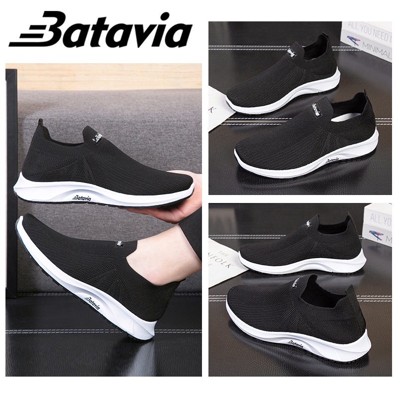 Batavia 2023 sepatu pria impor baru rajutan sepatu olahraga bernapas sepatu olahraga kasual sepatu olahraga pria sepatu joging pria dewasa sepatu olahraga siswa sepatu sekolah sepatu pria grosir sepatu cowo sepatu pria sepatu pria ringan import B23