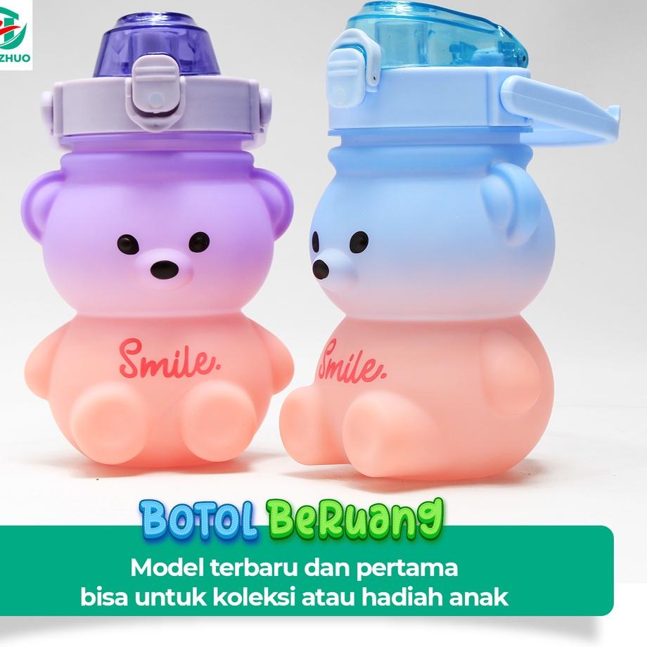 Klaim promoHongzhuo Botol Minum Gemoy Motif Beruang 1400ML Botol Motivasi Botol Minum Viral terbaru