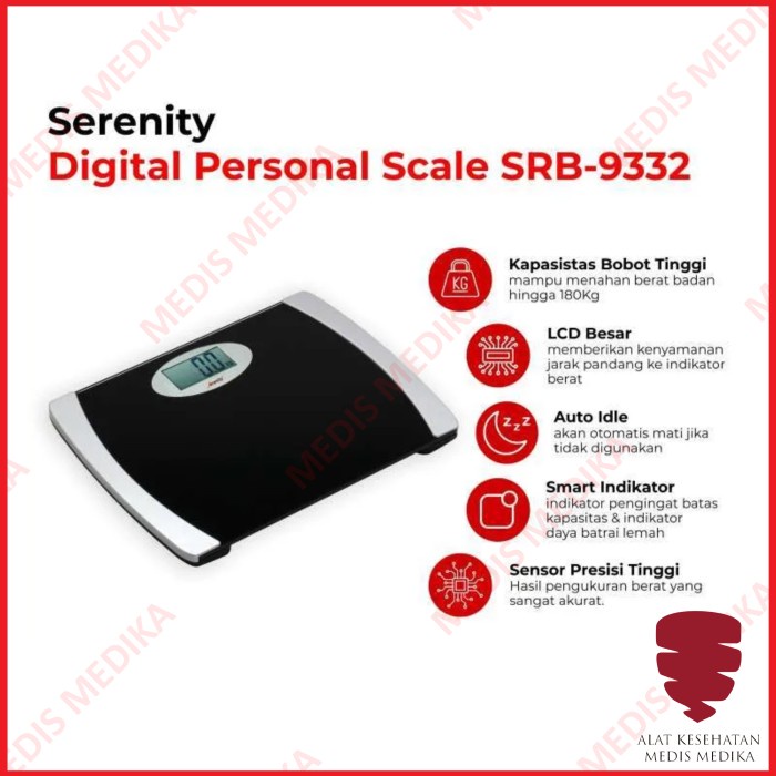 Timbangan Berat Badan Digital Serenity SRB 9332 Body Scale Elektronik