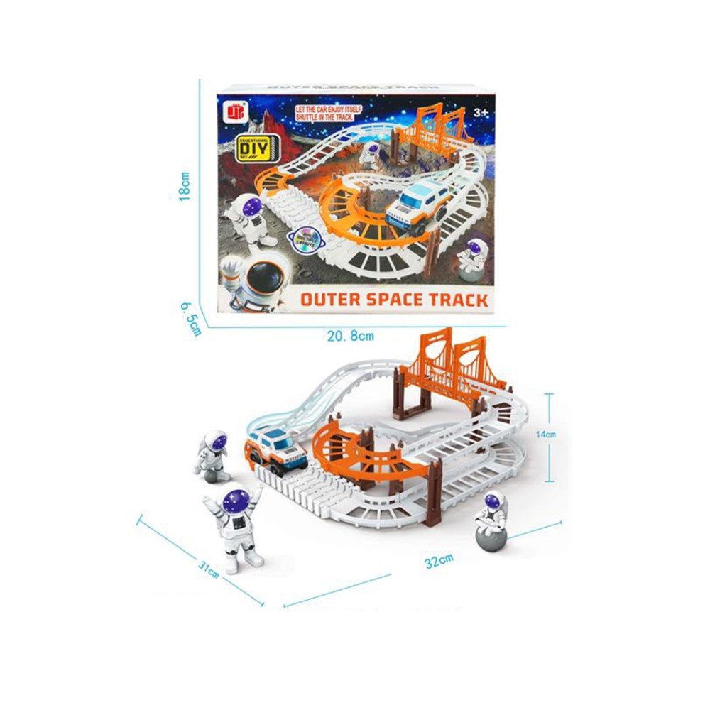 Mainan Anak OUTER SPACE TRACK Railway Car Track Rel Mobil Outer Space