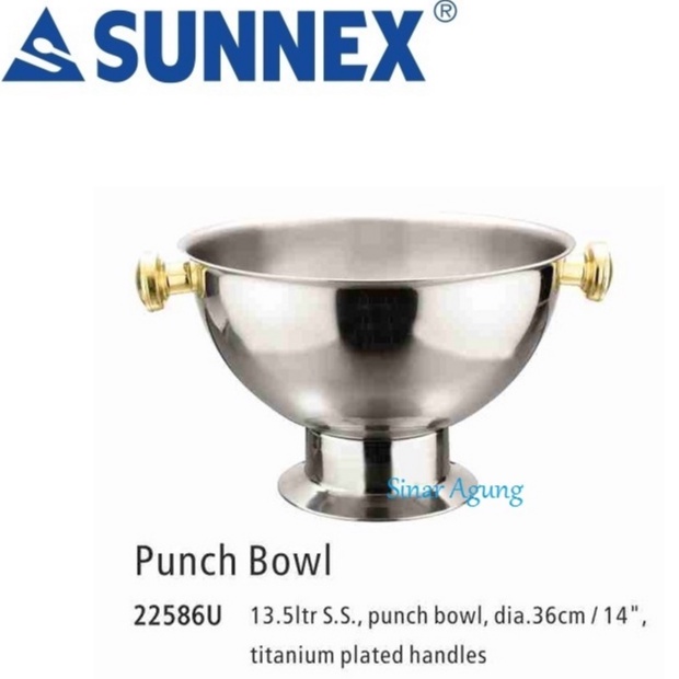 SUNNEX PUNCH BOWL TITANIUM HANDLE 13.5 liter