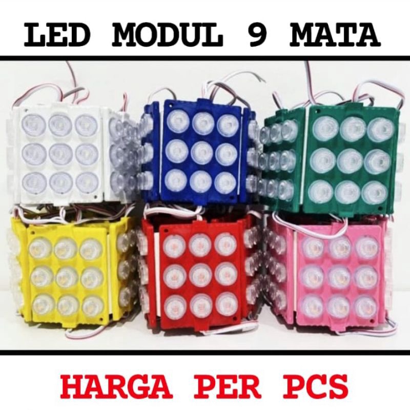 LAMPU LED 9 MATA VOLTASE 12/ 24 VOLT