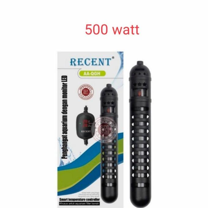 aquarium kolam ikan SMART heater RECENT QGH auto 500 watt