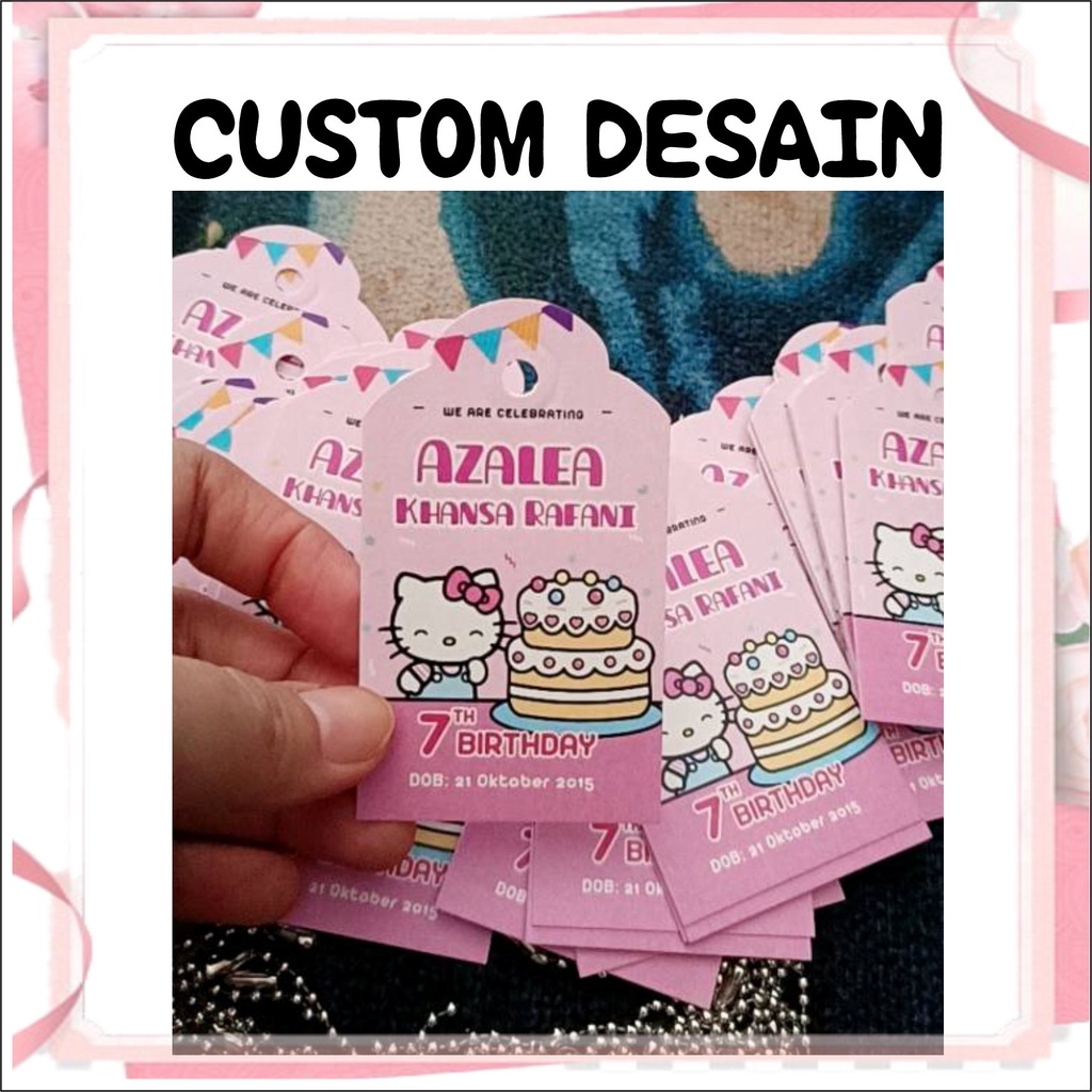 Hang Tag Ulang Tahun Hang Tag Birthday Hang Tag Custom ISKSTORE