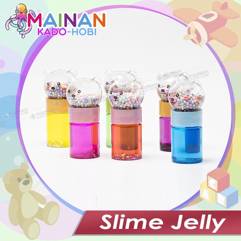 MAINAN EDUKASI ANAK SLIME JELLY KARAKTER KARTUN MULTICOLOUR