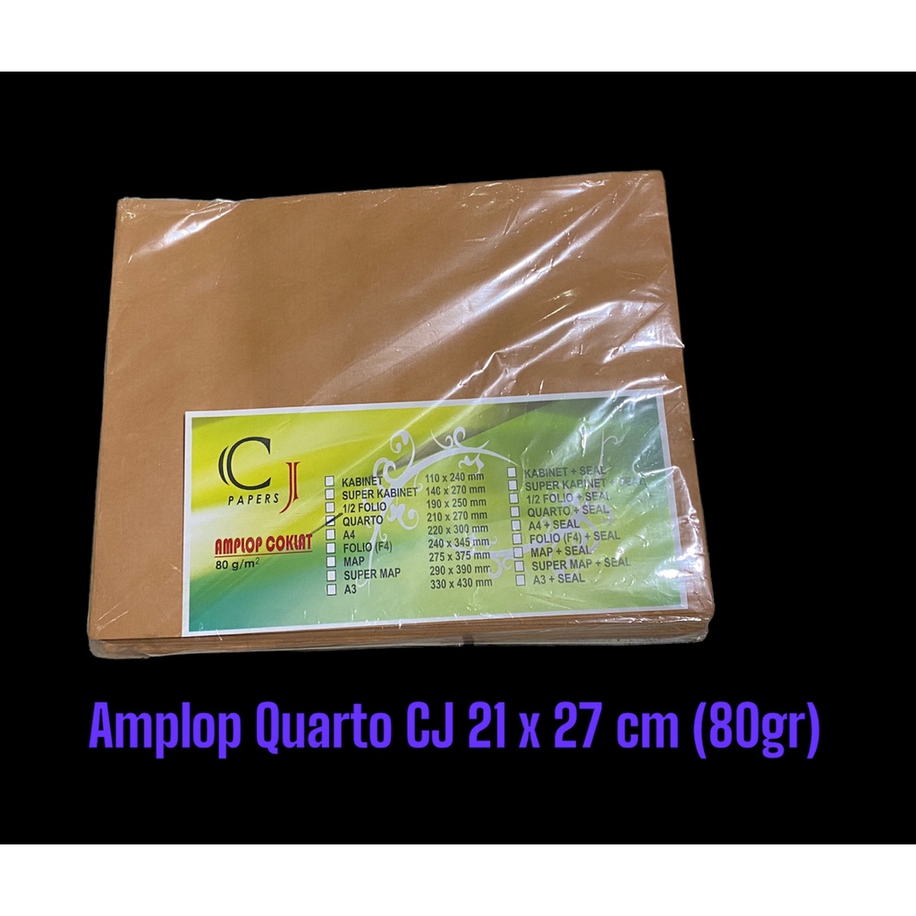 

AMPLOP COKLAT KUARTO CJ