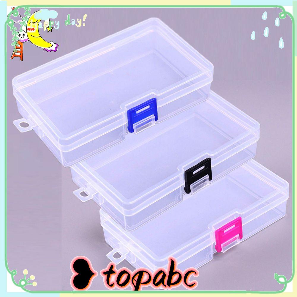 Top Storage Box 2ukuran Kotak Klip Kotak Penyimpanan Pil Organisasi Rumah Bekal