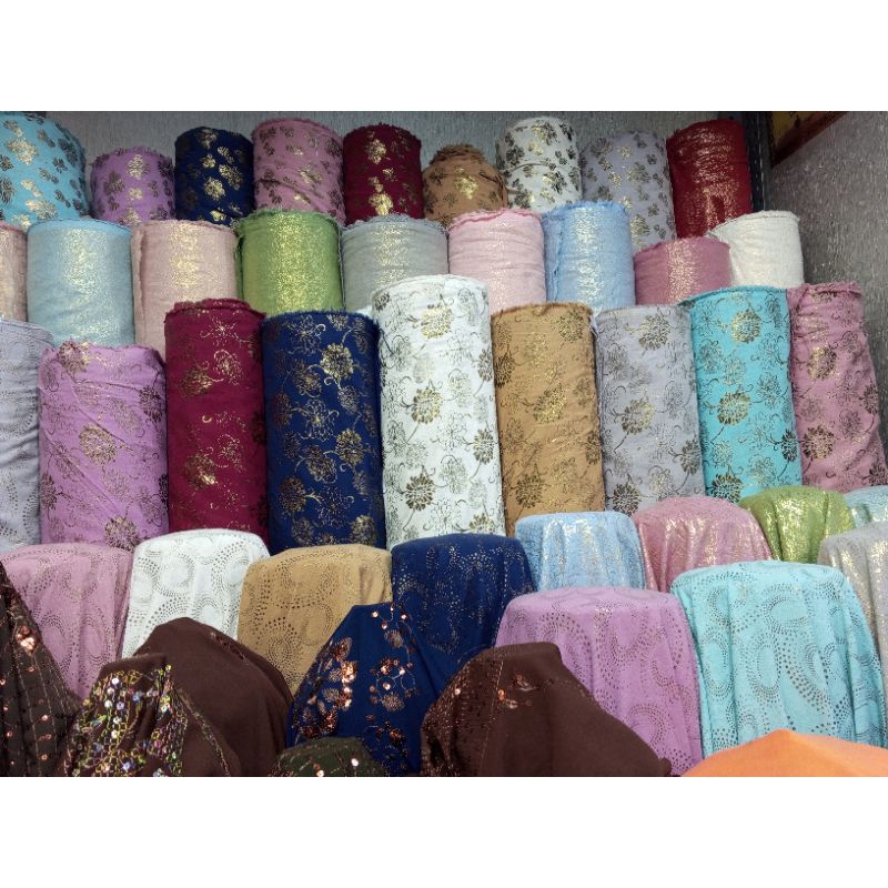 kain linen rami motif glosi