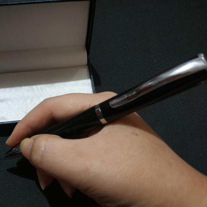 

Pen Promosi Metal Ballpoint 309 Lq Black Chrome Trim Klip Silver Best Seller