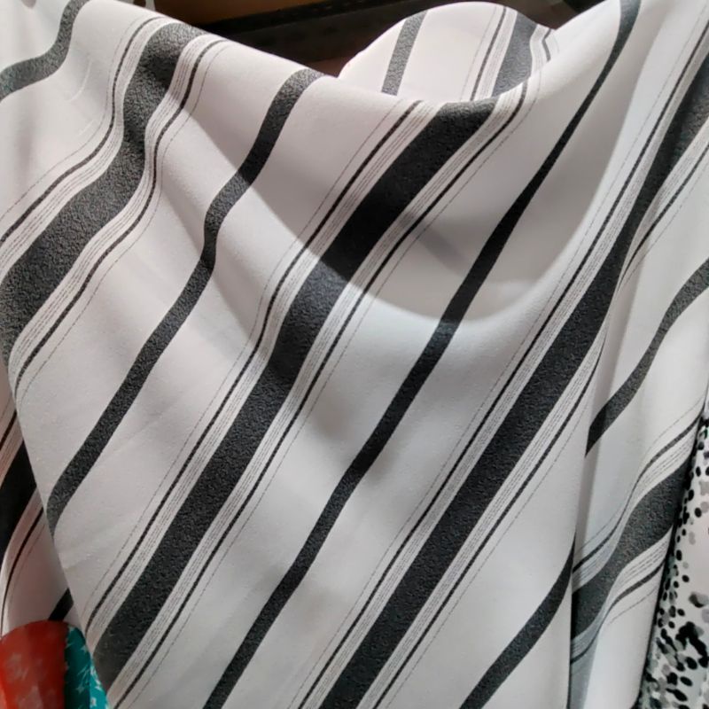 kain katun silky motif A - kain motif salur  - kain kemeja wanita