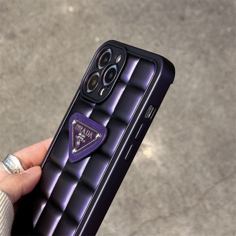 IPHONE Casing Deep Purple Kompatibel Untuk Iphone14 13 12 11 Pro X XS Max XR Desain Fashion Casing Anti Jatuh