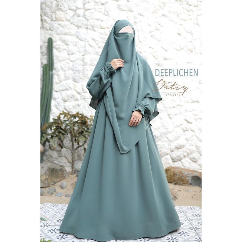 Ditsy lilura mazen series deep lichen size XS shadeeya mazen short