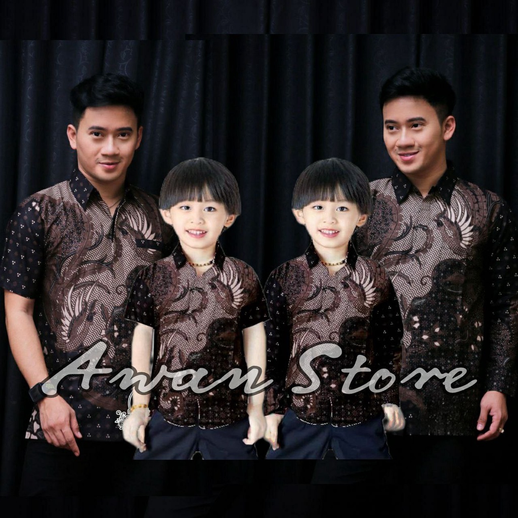 TERBARU Couple sweet || couple batik ayah dan anak cowok BATIK HITAM