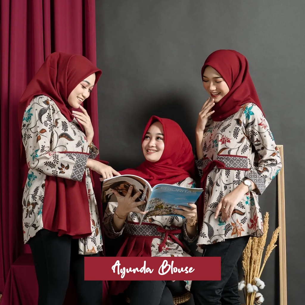 BAJU BATIK WANITA MODERN MONALISA GENES asli PEKALONGAN