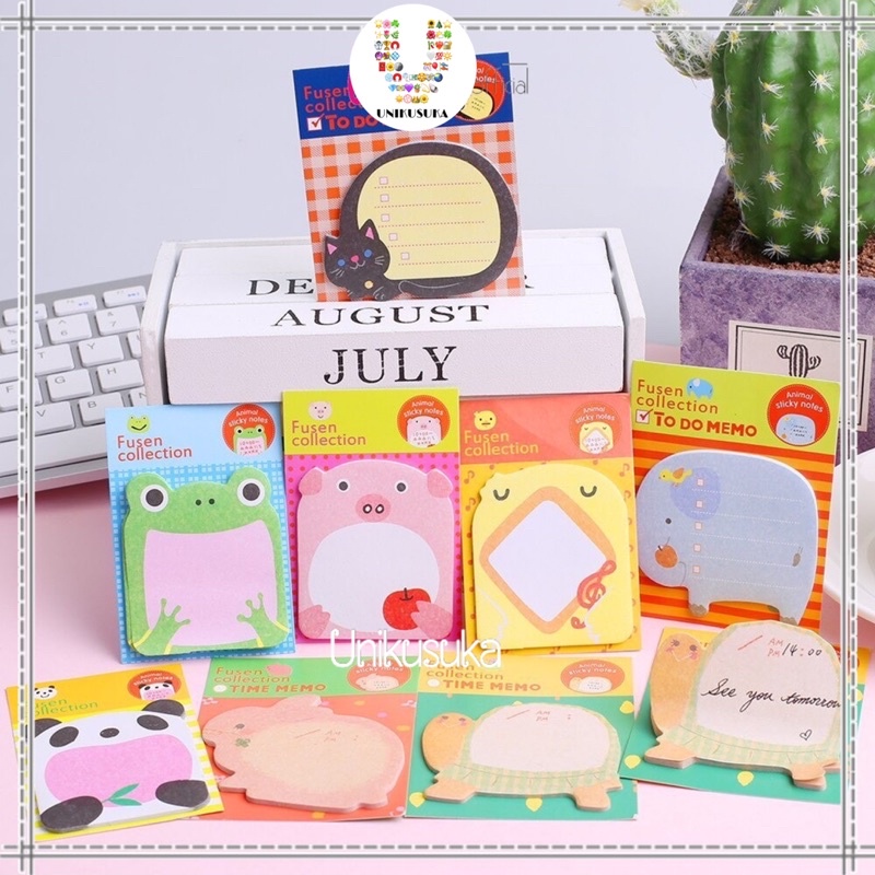 

[UNIKUSUKA] STICKY NOTES ANIMAL / STICKY NOTE MOTIF HEWAN LUCU KERTAS CATATAN MEMO LUCU UNIK